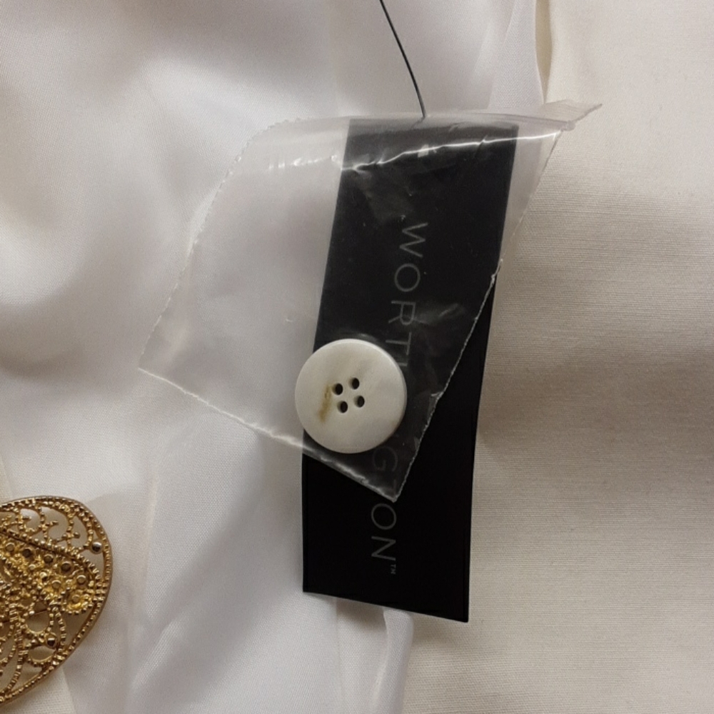 Worthington off white snake womens blazer size 6 - Picture 8 of 9